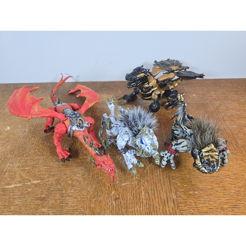 Mega Bloks Lot of 4 Dragons/Monsters